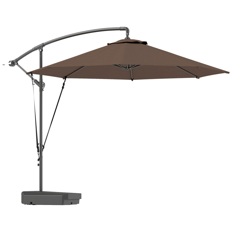 294cm Tilt Cantilever Parasol, Brown