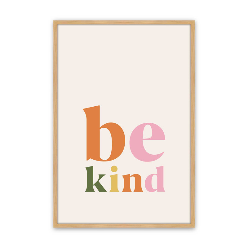 «Be Kind Retro» par Cocoon Design, reproduction d'art sur toile, Tanné, H 16 po x l 12 po