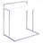 White High Gloss Rectangular Top Snack Table With Metal Legs
