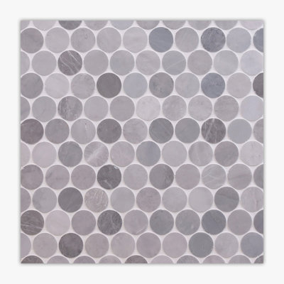 Marble Penny Round Mosaic Wall & Floor Tile -  Direct Stone Source, WAL10024-MPN