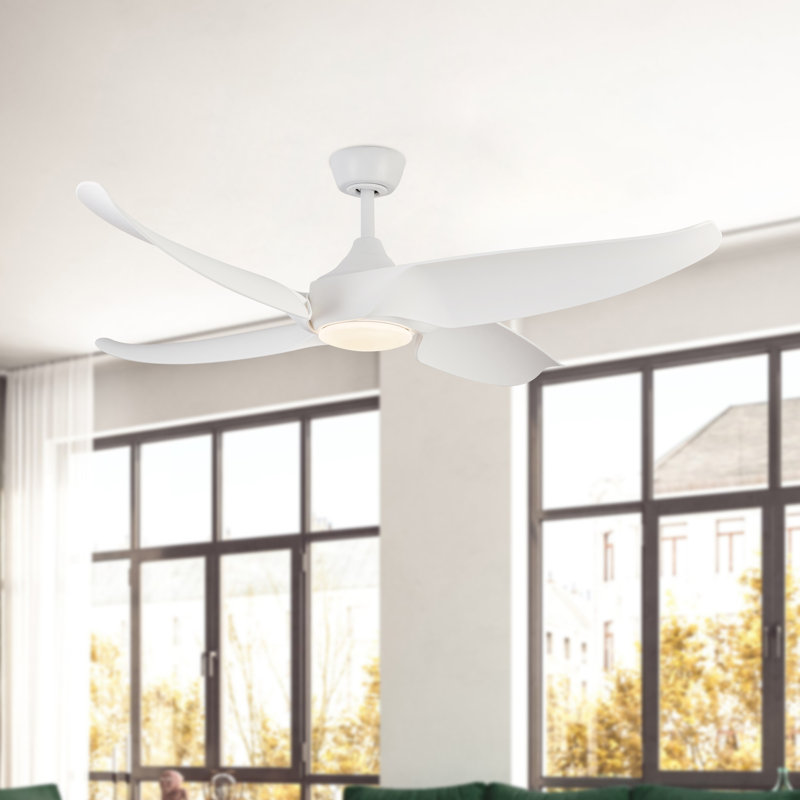 Coronado Smart LED Downrod Ceiling Fan, White