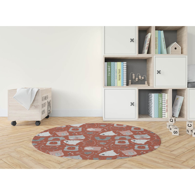 Tapis de jeu Bear Face, Rond 5 pi