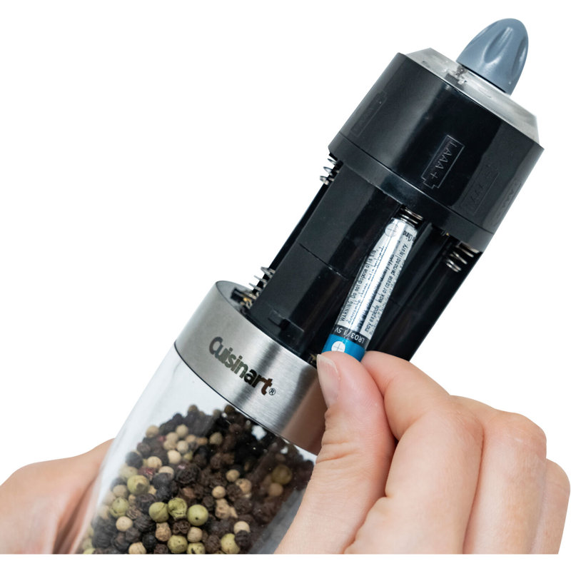 Cuisinart Black and Silver Electric Salt and Pepper Mill Set