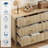 54" Fluted Dresser 6-Drawer - Modern Wood Chest of Drawers Storage Cabinet for Bedroom Living Room-494327232