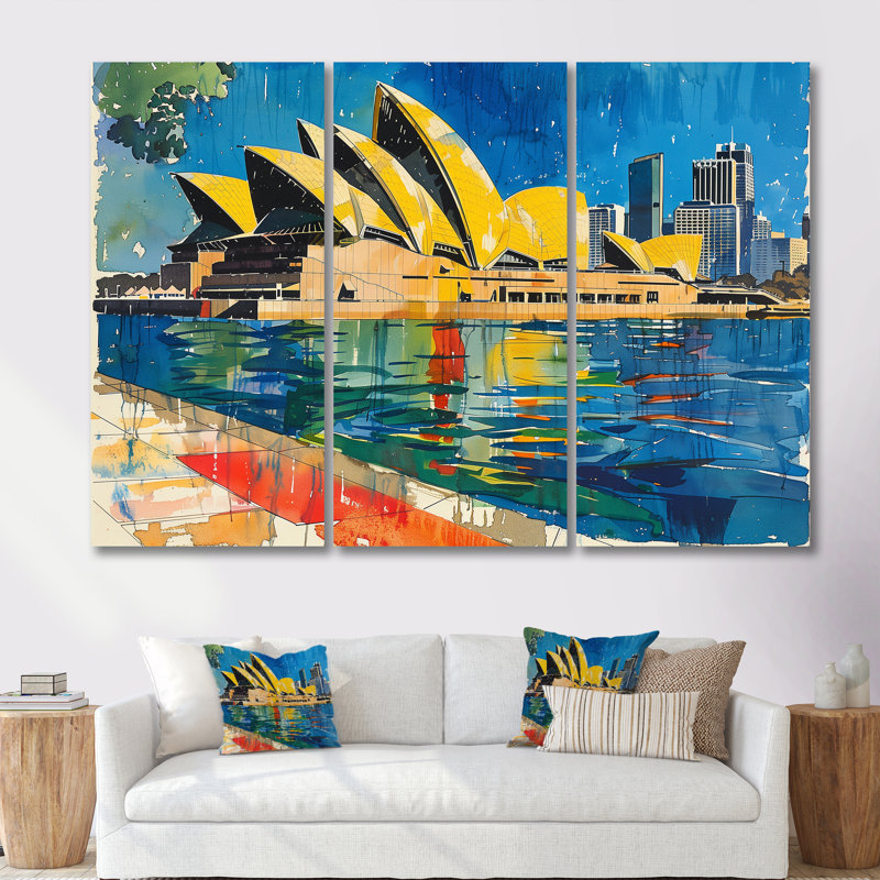 Ensemble de salon Fustré - Australie, H 28 po x l 12 po x P 1 po, Toile tendue