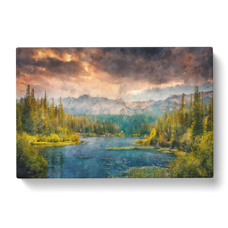 Forest and Lake Vol.4 - Wrapped Canvas Graphic Art, 35cm H x 50cm W x 3cm D