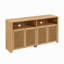 Buffet Mid-Century en rotin de style Mid-Century-133702660