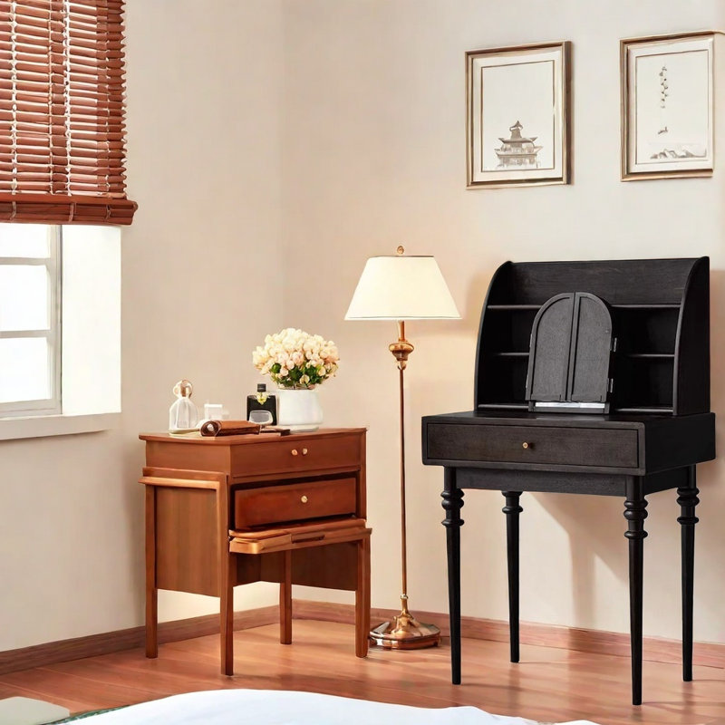 Commode rétro pratique, Noir, noir, noir, noir