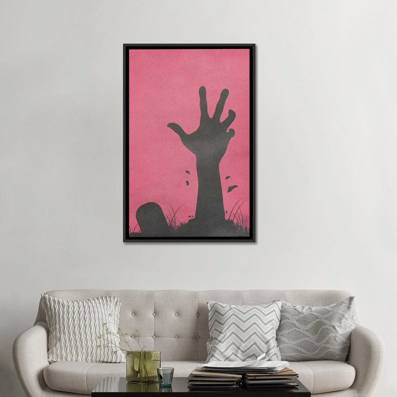 Ne pas siffler par the cemetery, impression sur toile tendue, H 48 po x l 32 po x P 1,5 po, Toile avec cadre noir