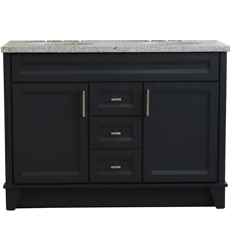 Ensemble de meuble-lavabo double 49 po Rosser, Gris