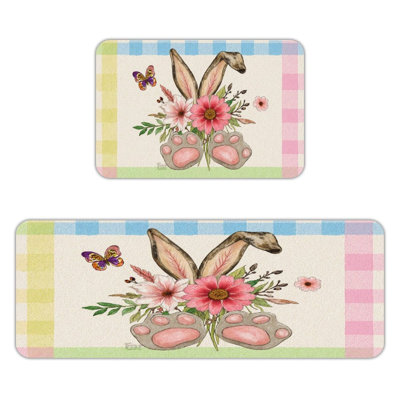 Ensemble de 2 tapis de cuisine et oreilles de lapin