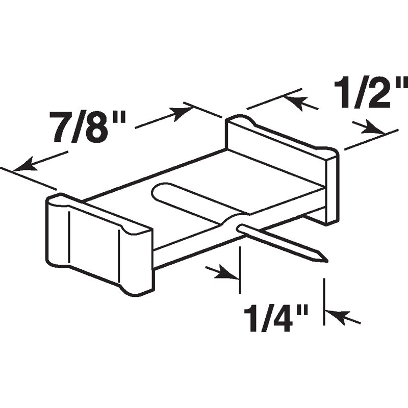 Pinces de retenue pour grille de fenêtre en plastique transparent Prime-Line, 7/8 po