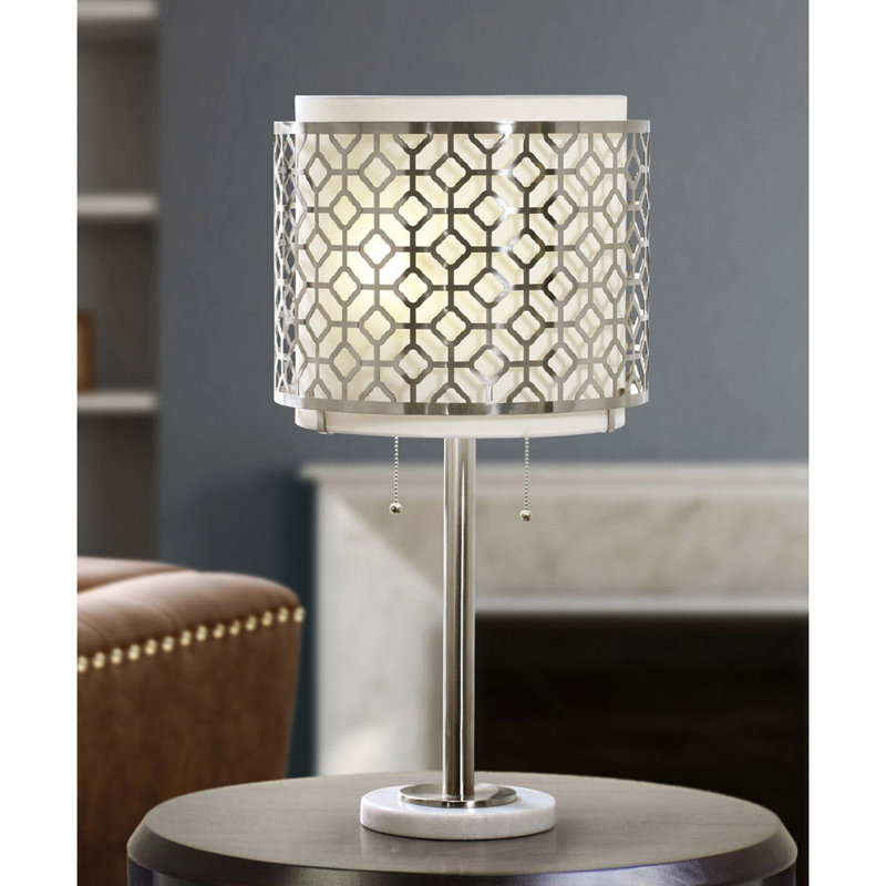Lindel Metal Table Lamp, Brushed Nickel