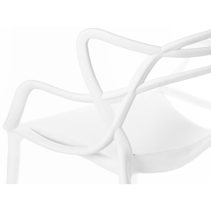 Davida 16'' H Stacking Armchair, White