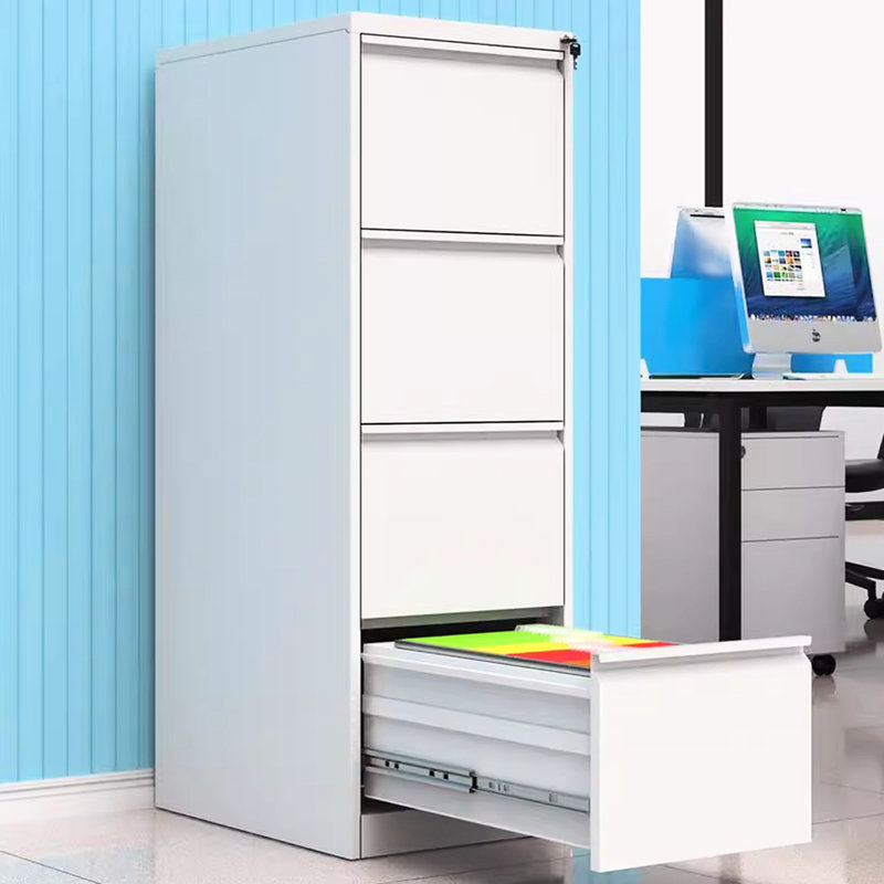 Classeur de bureau 4 tiroirs en métal avec serrure