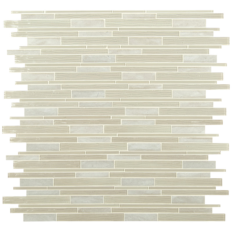 Olivian 12 in. x 12 in. Glass Stone Blend Mosaic Wall Tile
