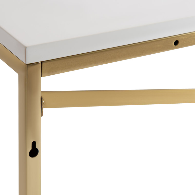 Tablette décorative Naela, Blanc / doré