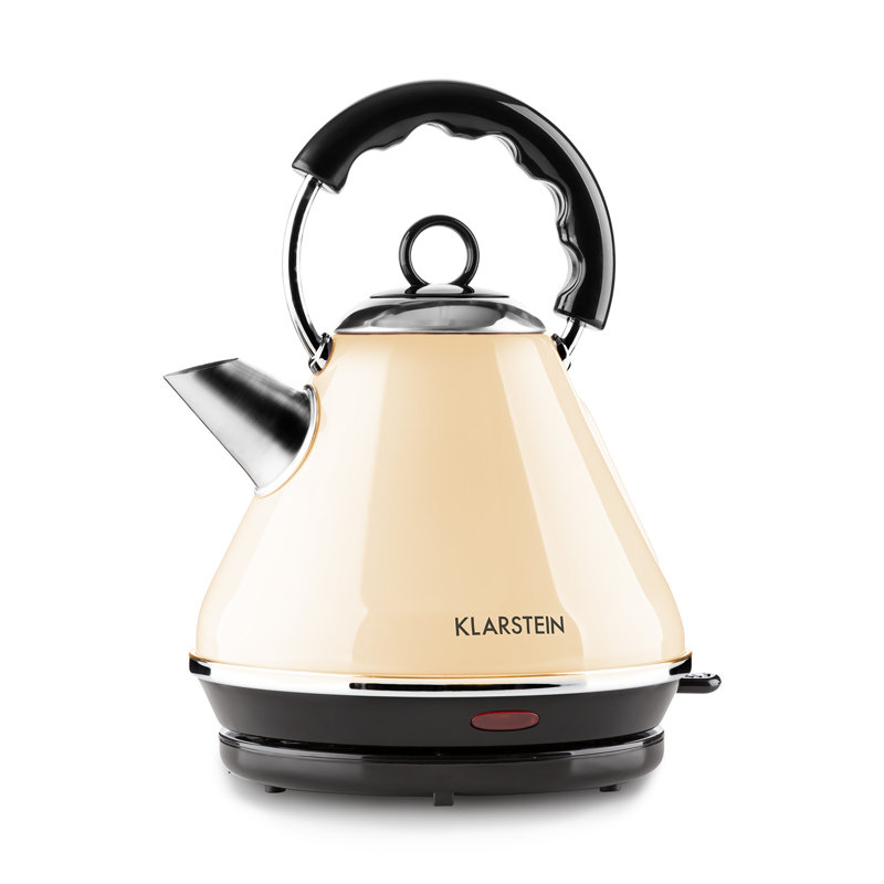 Klarstein 1.7L Electric Tea Kettle, Cream