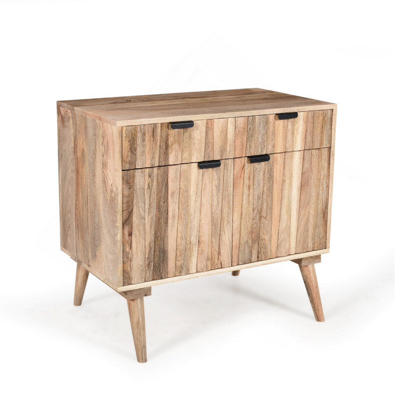 Charming Mango Wood Cabinet With Multiple Storage Options And Modern Design