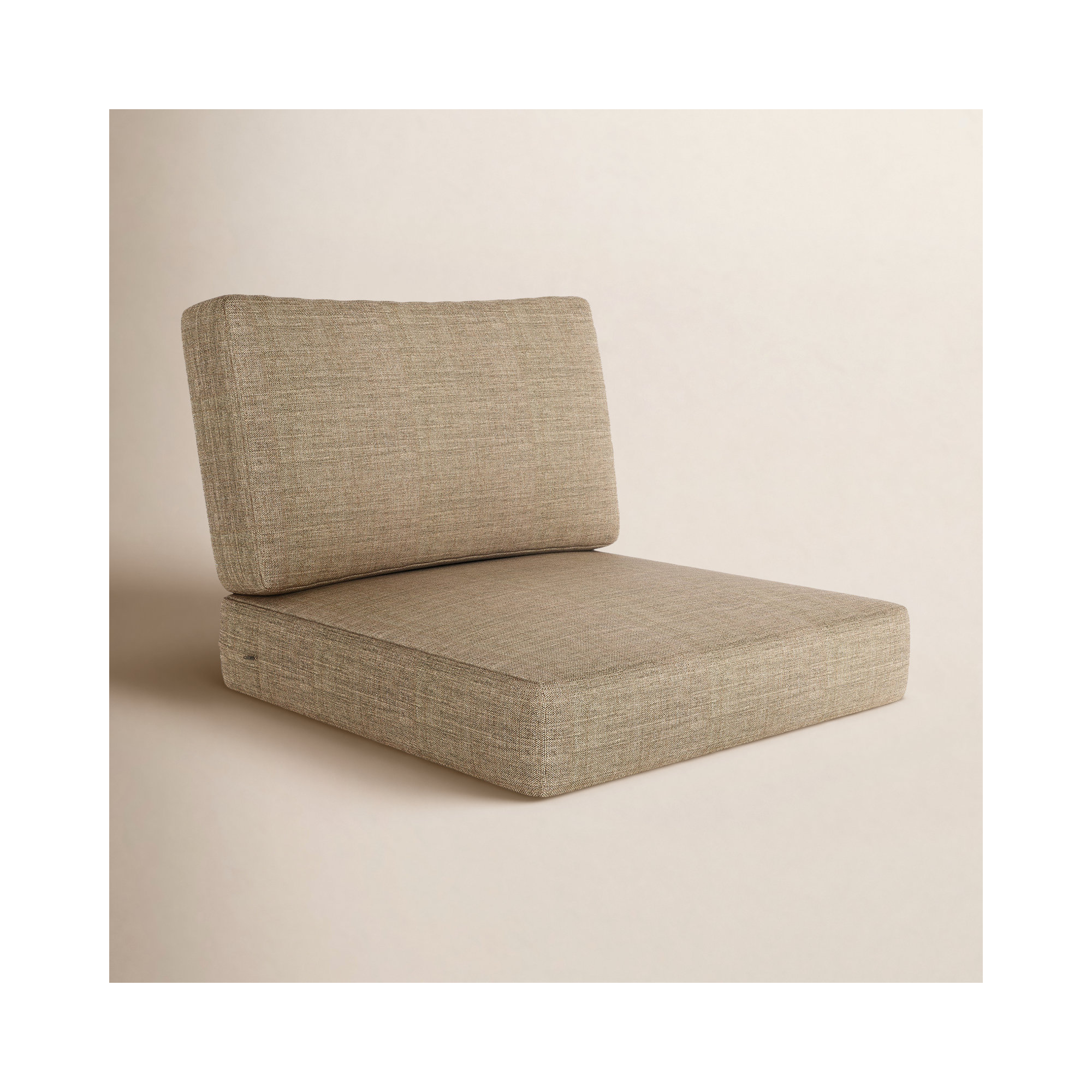 Outdoor Sunbrella Seat/Back Cushion, Cast Ash Sunbrella® Plainweave