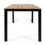 Table d'appoint d'extérieur en bois avec supports en fer robuste, P 34 po x l 70,4 po H 30 po, 30 pieds