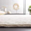 Tapis uni en laine tissé à la main de couleur ivoire-78161180