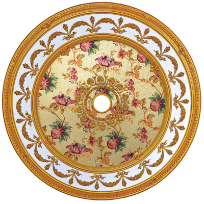 Motif floral rond 51 po