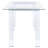 Roda Clear Glass Top Writing Desk