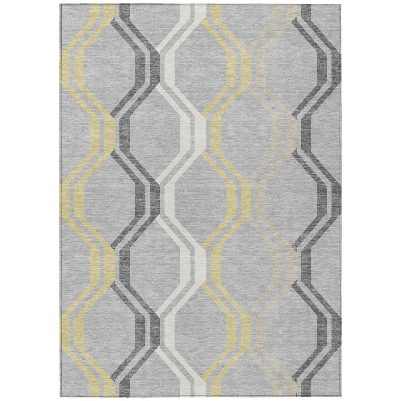 Machine Washable Indoor/Outdoor Chantille ACN2326 Mid-Century Modern Rug, Rectangle 2'6" x 3'10"