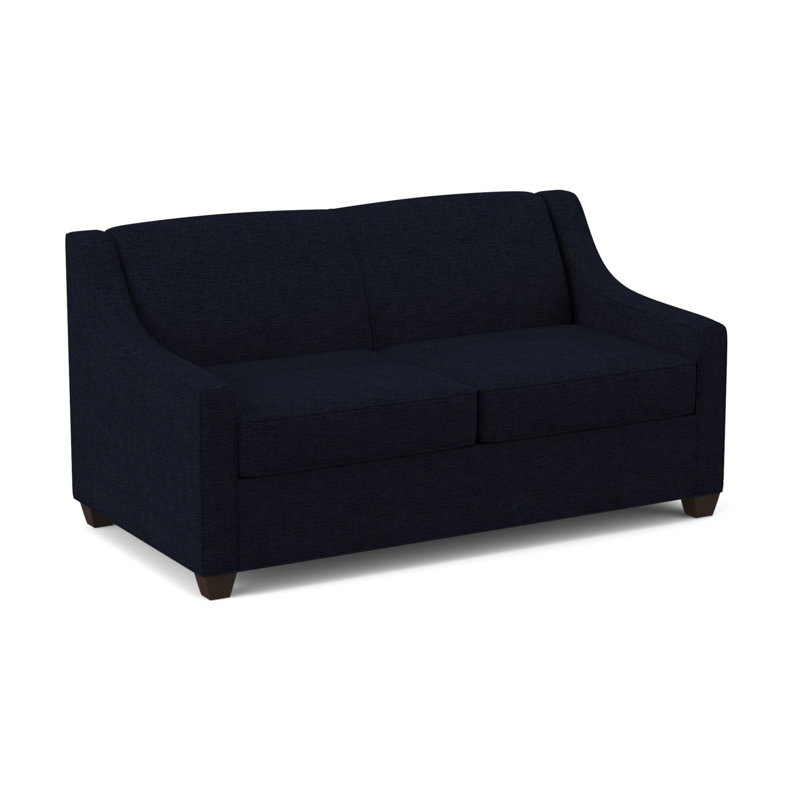 Phillips 68" Recessed Arm Sofa Bed with Reversible Cushions, Saylor Navy, Hybrid, Cafelle