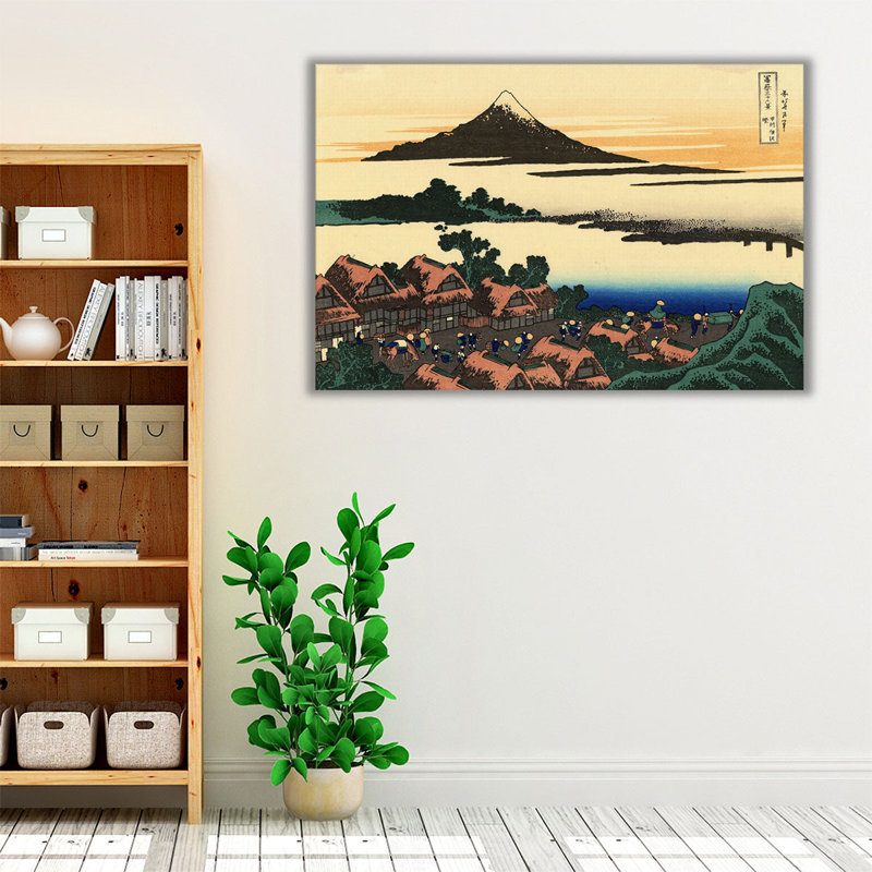 «Dawn at Isawa in the Kai Province», reproduction d'art sur toile, H 40 po x l 60 po