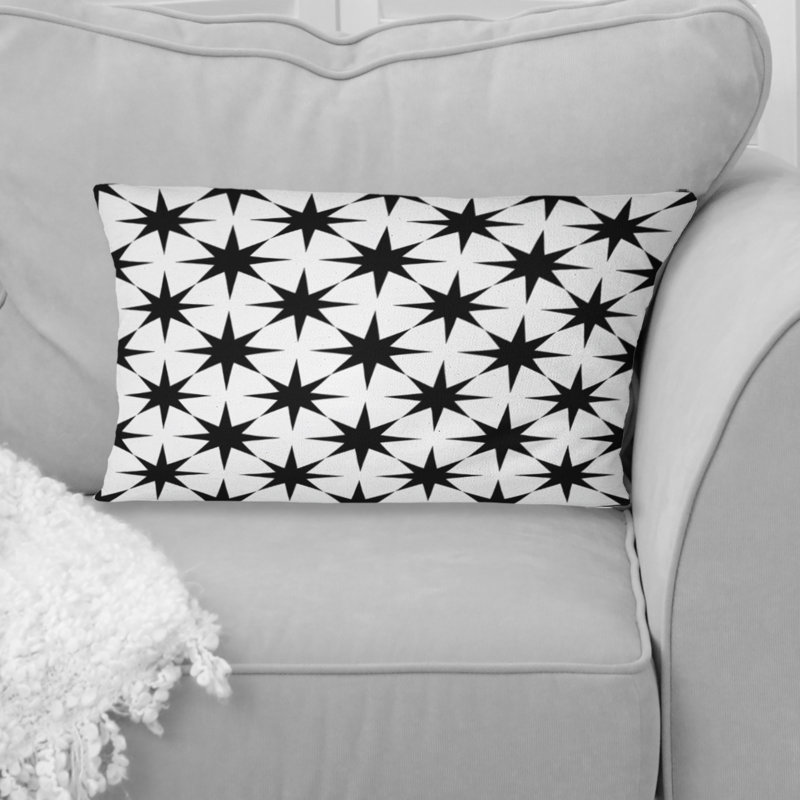 Coussin moderne noir et blanc Modern Stars I