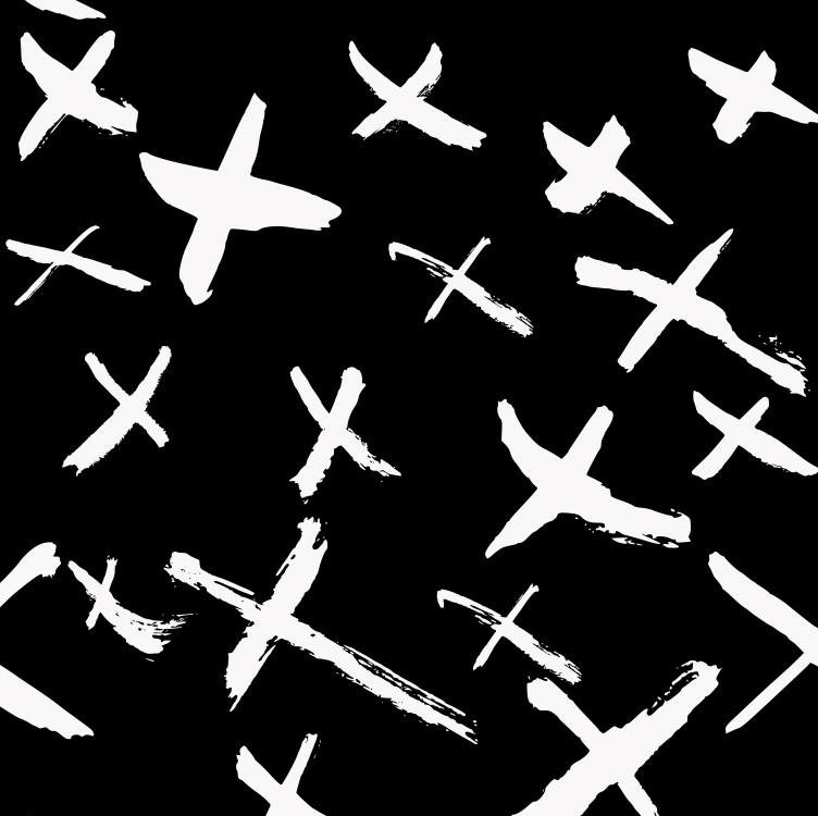 Rouleau de papier peint L 27 pi x l 25 po X Marks the Spot, Blanc / Noir