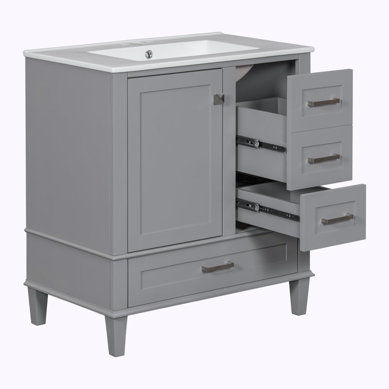 Bathroon Vanity with Sink, Gray