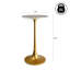Table d'appoint ronde bohémienne 25 po Nysha, plateau de mandala floral mauve et blanc avec piédestal doré-1222681752-1233592154