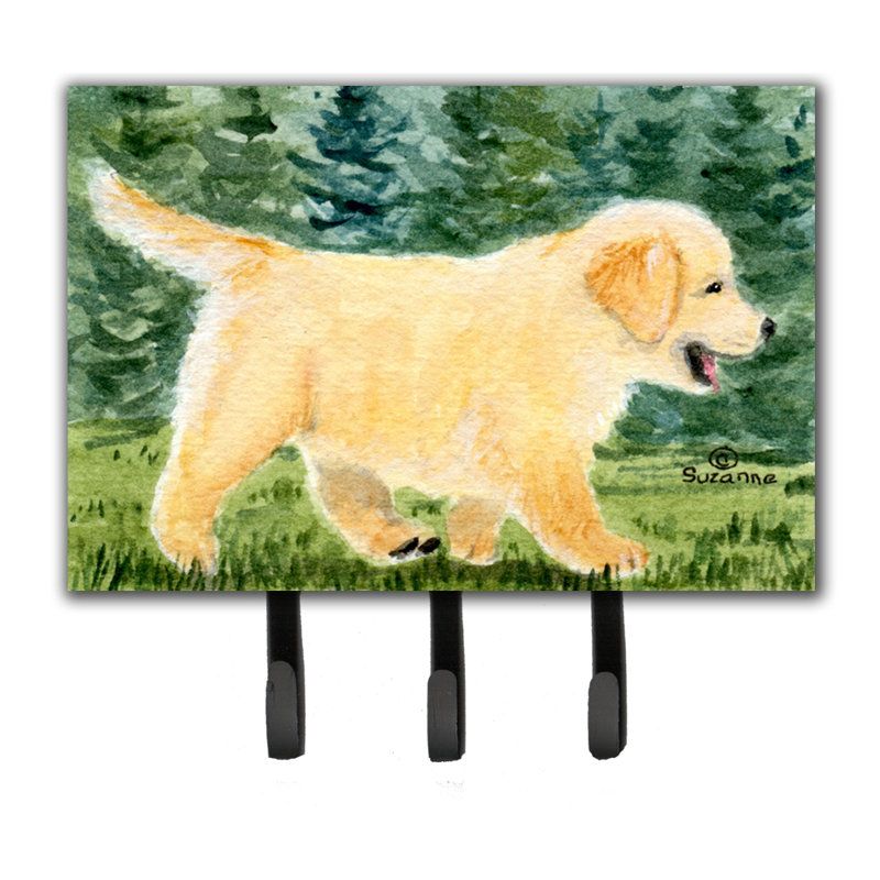 Porte-laisse et crochet pour clé golden retriever