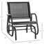 Fauteuils à bascule à structure métallique avec revêtement d'assise respirant - Rendez votre extérieur plus accueillant : jardin, piscine, cour, balcon Noir 2 Matériaux Moments mémorables :