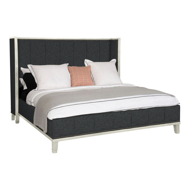 Mattingly Michael Weiss King Upholstered Panel Bed, Wrenn, Ian Lagoon, Yes