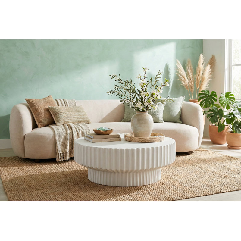 Vetra Coffee Table, Charcoal Stone, White Stone