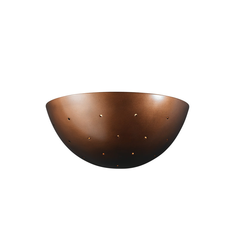Demi lune à del 1 lumière Hixson, Cuivre antique