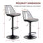 Swivel Upholstered Adjustable Height Counter Stool-107120735