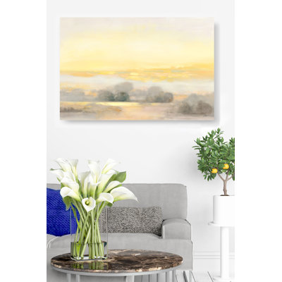 C-00501-Atmospheric Horizon, Soft, Yellow, Sunrise, Sunset, Abstract, Pillowy, Gold, Golden Hour, Clouds, Grey, White, Bright, Contemporary