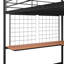 Lit mezzanine double en métal avec bureau et tablette-1256289429