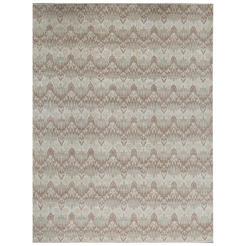 Tapis crème / gris noué à la main de haute qualité Sultanabad