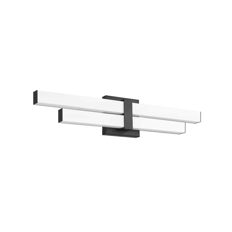 Éclairage pour salle de bain 2 lumières Brinli, Noir mat