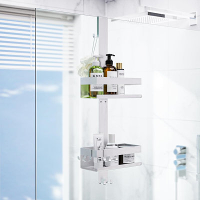 Over-the-Door Stainless Steel Shower Caddy