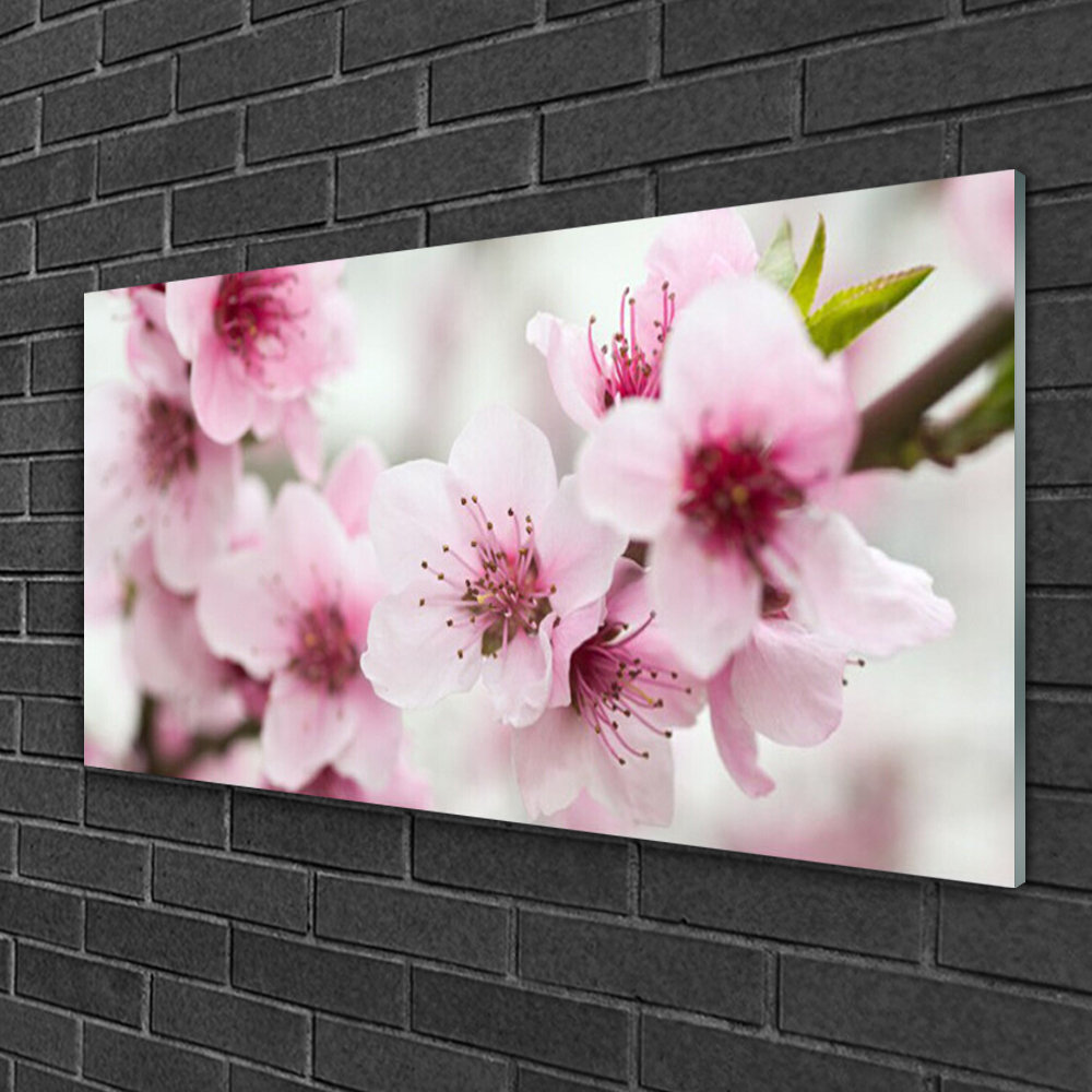 Glasbild Blumen Floral