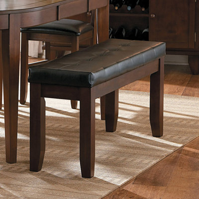 Finition banc en bois 1pc similicuir rembourré