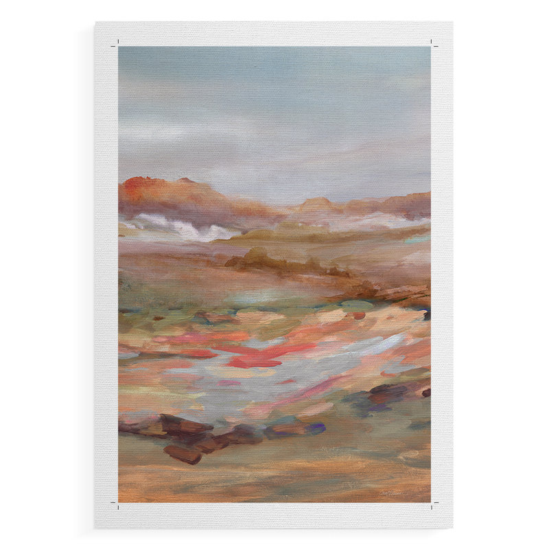 Paysage de désert peint - reproduction de toile seulement - non encadrée, H 27 po x l 18 po