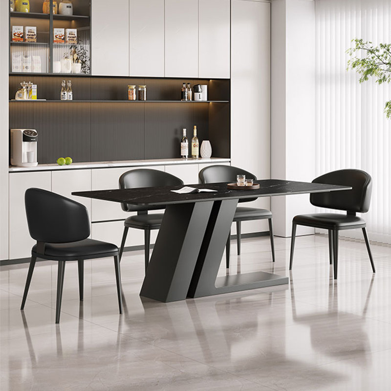 Italian style light luxury rectangular table set, 29.5"H x 55.1"L x 31.5"W